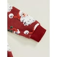 thumbnail image 6 of Gureui Newborn Toddler Infant Baby Girls Boys Christmas Casual Romper, Long Sleeve Santa Claus/Letter  Santa Claus Print Romper, 6 of 9