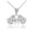 White, variant on Solid Gold Racing Flags Pendant Necklace (10K Yellow Gold, Pendant with 16" chain)