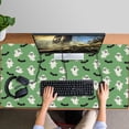 thumbnail image 4 of Long Mouse Pads for Desk,Green Ghost Bat Pattern Desk Mats on Top Of Desks, Desk Mouse Pad Extra Large with 3mm Non-Slip Base and Stitched Edge for Gaming,Office,Work,Home 47.3"x23.6", 4 of 6
