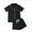 Black, variant on Summer Pajamas for Women's Silk V Neck Shirt Shorts Nightwear,E XL