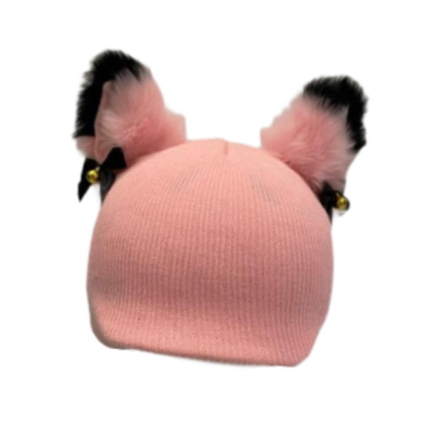 Funda para casco de esquí, gorro de punto divertido, novedoso, protector, cálido y creativo. Oreja rosada