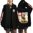 thumbnail image 3 of Sudaderas con capucha con cremallera y estampado para mujer, ropa de calle Harajuku, sudaderas de lana Y2K para mujer, cárdigan de manga larga informal Suelto, 3 of 5
