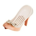 thumbnail image 5 of DOMELAY Soap Dish Bathroom Accessory Space Saving Soap Saver for Sink Shower Bathtub Pink, 5 of 9