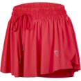 thumbnail image 1 of Pantalones cortos 2 en 1 fluidos para correr para mujer, gimnasio, Yoga, atlético, entrenamiento para mujer, motociclista, Spandex, salón, falda para el sudor, verano (rojo con bolsillo) Feliz Sencillez, 1 of 4