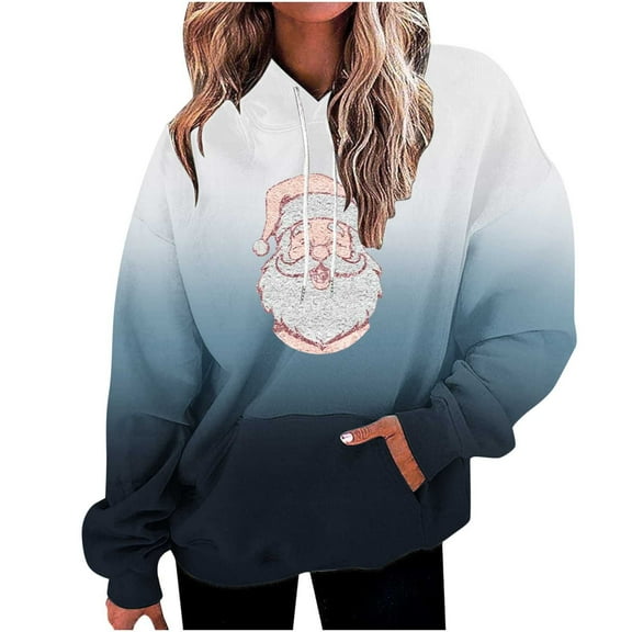 Zwiiyzr Hoodies for Women Oversized Fleece Sweatshirts Comfy Solid Color Long Sleeve Sweaters Pullover Tops Fall Winter Clothes Light Purple S