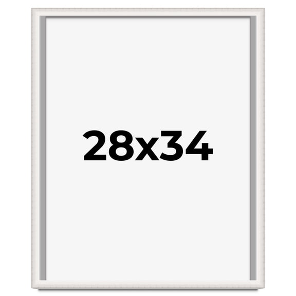 28x34 Shadow Box Silver Brushed Striped Display Frame | 1.625 Inches Deep | 1 Inch Moulding Width |