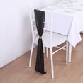 thumbnail image 3 of BalsaCircle 5 Black Polyester Metallic Fringe Chair Sashes Wedding Party Events Reception Home Decorations Supplies, 3 of 8