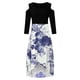 thumbnail image 4 of Vestido de fiesta de talla grande con cuello redondo y hombros descubiertos para mujer Fridja  NMB2183, 4 of 4