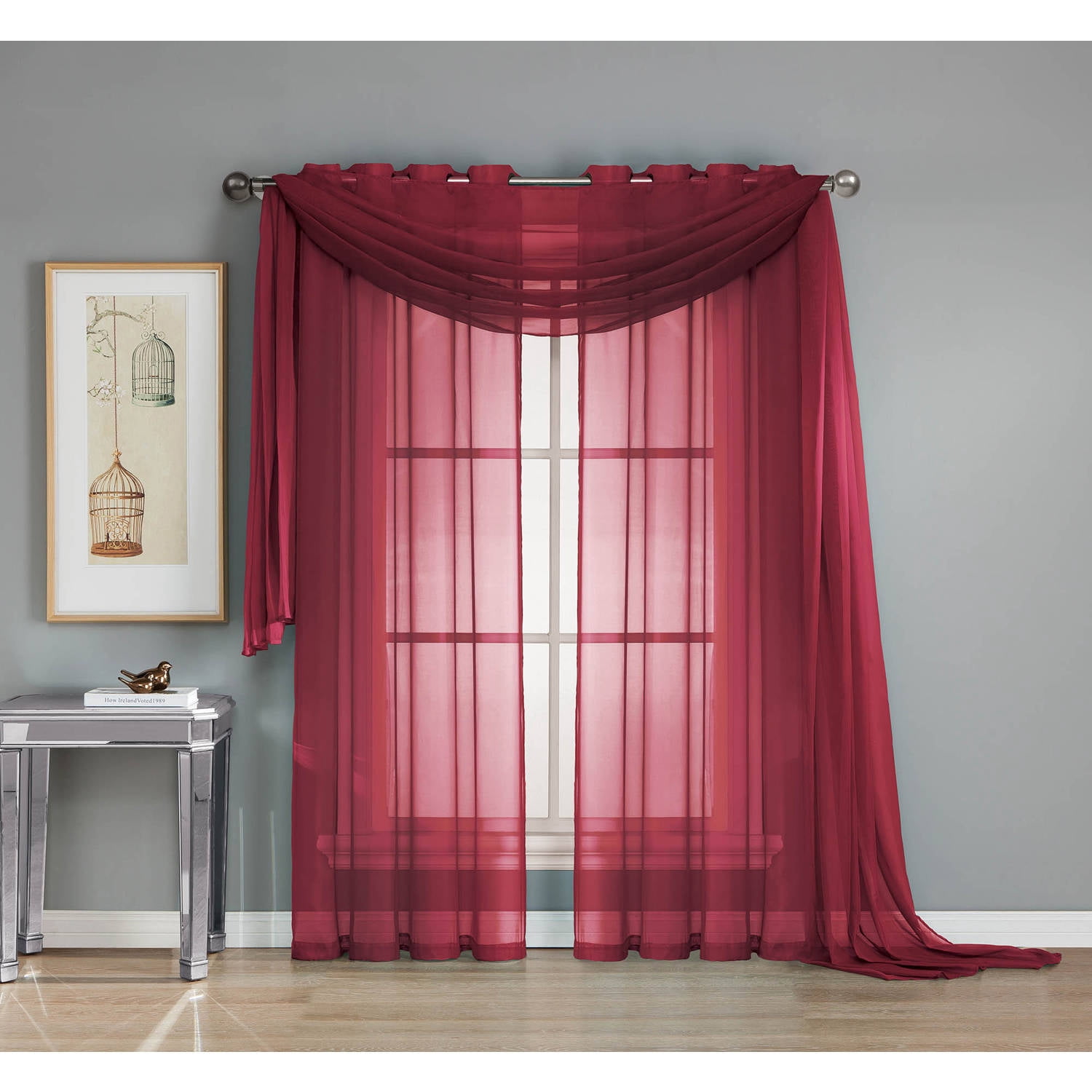 Sheer Voile Curtain Panels