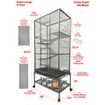 thumbnail image 3 of HUGE X-LARGE 5-Tiers Chew-Proof Small Animal Critter House Habitat Cage With Detachable Rolling Stand For Ferret Chinchilla Sugar Glider Hamster Mouse Rat Mice Cat Degu Rabbit Squirrel, 3 of 10