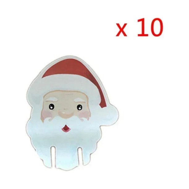 10/20/30 Uds Tarjeta de copa de Navidad sombrero de Papá Noel decoración de copa de vino adornos Navidad Noel regalo de Año Nuevo decoraciones navideñas