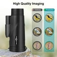 kchsji 12 X 50 Monocular For Adults High Definition Large Field Of View