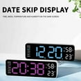 thumbnail image 3 of InsCrazy Alarm Clock for Bedroom, Electronic Clock Multi-functional LED Alarm Clock Temperature Jump Seconds Display Countdown Bedside Clock, 3 of 8