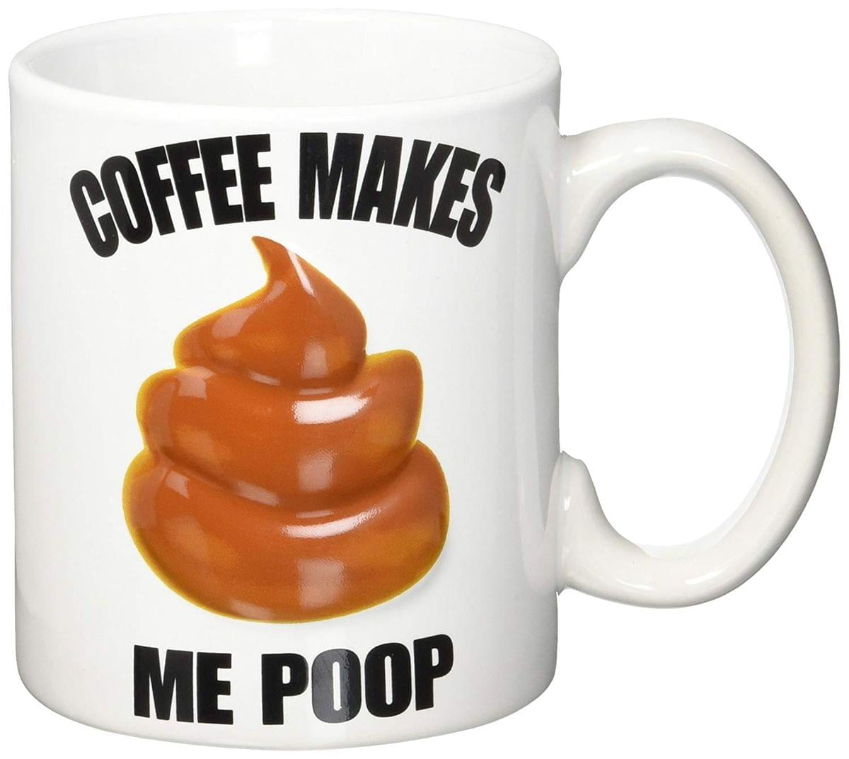 Coffee Makes Me Poop 12oz Ceramic Coffee Mug - Walmart.com - Walmart.com