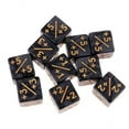 thumbnail image 1 of Bunblic 5-10pack Resin 6 Side Dice Set Mathematics Teaching Aid Fractional Dice Black 10 Pcs, 1 of 8