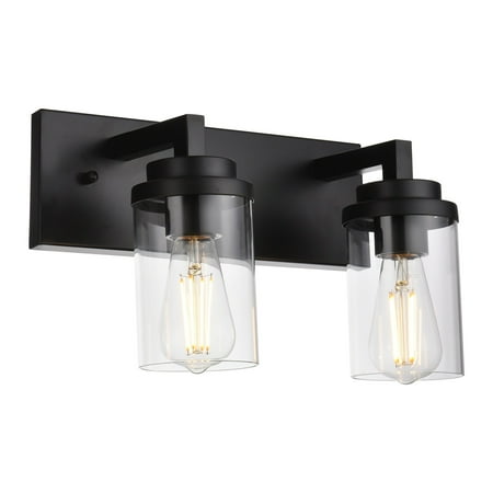

VINLUZ Black Dimmable Vanity Lighting Fixture 2-lights
