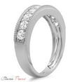 thumbnail image 2 of 1.81 ct Brilliant Round Cut Synthetic White Sapphire 18K White Gold Band SZ 6.25, 2 of 6