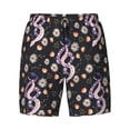 thumbnail image 4 of Lsque Mens Swim Trunks Snake And Floral1 Pattern - Bathing Suit Compression Liner - Beach Swim Shorts Swimwear - (S-3XL) - Stretch Quick Dry -3X-Large, 4 of 9