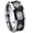 Black Concave, variant on Masonic 32 Design Concave Black Tungsten Men Ring 10MM