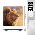 thumbnail image 2 of Bathroom Scale, Highly Accurate Digital Body Scale,Precisely Measures Weight up to 400 lbs-Majestic Lion With Mane Flowing In The Wind, 2 of 4
