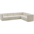 thumbnail image 1 of Meridian Furniture Quincy Cream Velvet Modular Sectional, 1 of 12