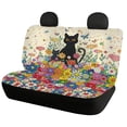 thumbnail image 2 of FOR U DESIGNS Cat Daisy Pattern Automotive Seat Cover 4 Pieces Non-Fading Front Split Rear Bench for Car Scratch-Resistant Low Back Front Seat Covers Automotive Accessories, 2 of 7