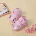 thumbnail image 5 of Upioiwer Baby Cartoon Shoes Toddler Boy Girl T-strap Sneakers Anti-Slip First-Walkers Lightweight Little Kid Trainers Sandals for Outdoor Sports Walking Running Pink 13, 5 of 8