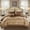 8 Piece-Brown, variant on Regency Heights 8 Pieces Jacquard Comforter Set with Bedskirt and Decor Pillows, King, Navy