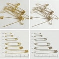 thumbnail image 4 of Safety Pins Size 5 (3") Extra Large Gold Tone Bulk Pack/50 Made in USA, 4 of 5