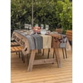 thumbnail image 3 of Outdoor Tablecloths with Umbrella Hole & Zipper, Texas Star Vintage Rectangle Tablecloth 60x120 Inch, Berry Grey Blue Brown Wooden Waterproof Table Cloth, Patio/Pool/Picnic Table Covers, 3 of 8