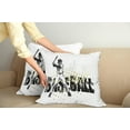 thumbnail image 3 of Ambesonne Sports Throw Pillow Cover 2 Pack, Baseball Grunge Batting, 24", Black Yellow White, 3 of 6