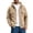 Khaki sweatshirts #2, variant on Generic Men's Hooded Snap Button Sweatshirt Jacket, Long Sleeve Casual Shacket With Flap Chest Pockets, Ribbed Cuffs Hem Drawstring Hood Fleece Outerwear Army Green,L