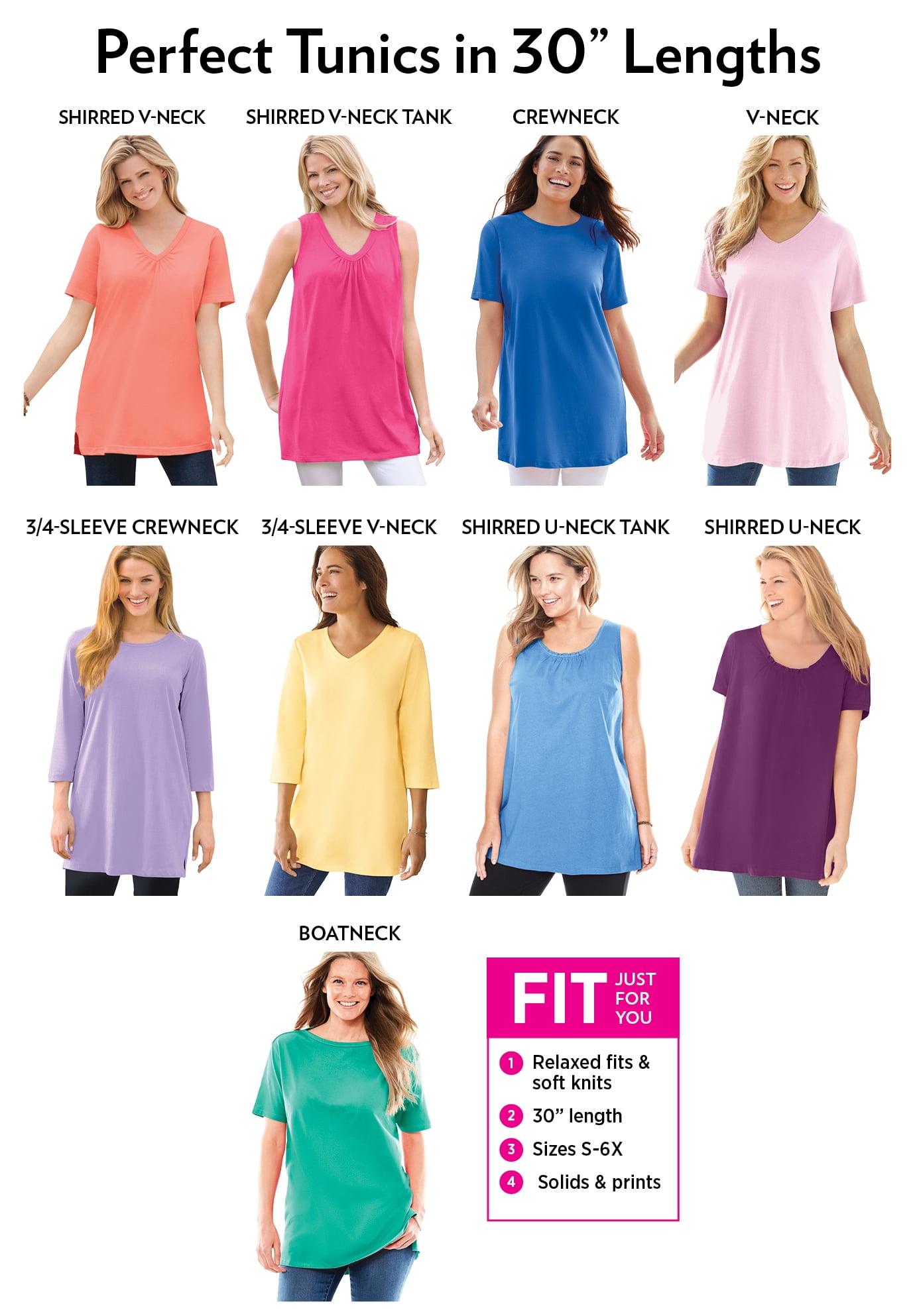 Plus Size Perfect Short-Sleeve V-Neck Tunic - image 4