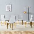 thumbnail image 3 of Set of 4 Light Gray PU Dining Chairs with Metal Legs, Comfortable Seating for Dining Room, 3 of 10
