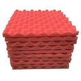 thumbnail image 3 of Clearance! 10pcs Acoustic Foam Panel Sound Stop Absorption Sponge Studio KTV Soundproof Wall stickers,red, 3 of 3
