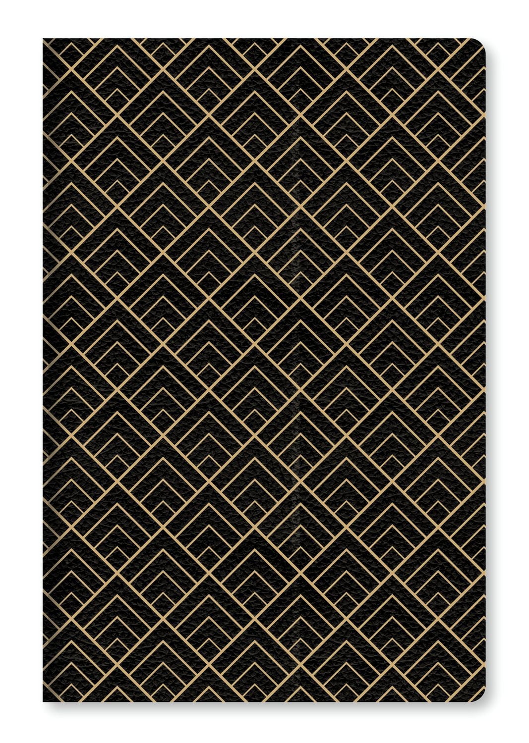 Markings by C.R. Gibson Medium Leather Flexi Journal, noir avec or