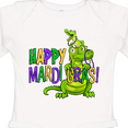 thumbnail image 4 of Inktastic Happy Mardi Gras Big and Little Alligators with Beads Boys or Girls Long Sleeve Baby Bodysuit, 4 of 5