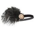 thumbnail image 3 of Diadema BLESIY de Los años 20 Diadema de Plumas Negras Accesorios para El Cabello con Aplique de Cristal, 3 of 8