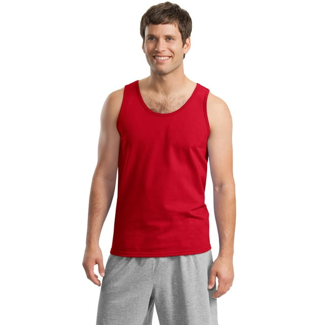 Gildan Men's 100 Percent Cotton U Neck Tank Top. 2200