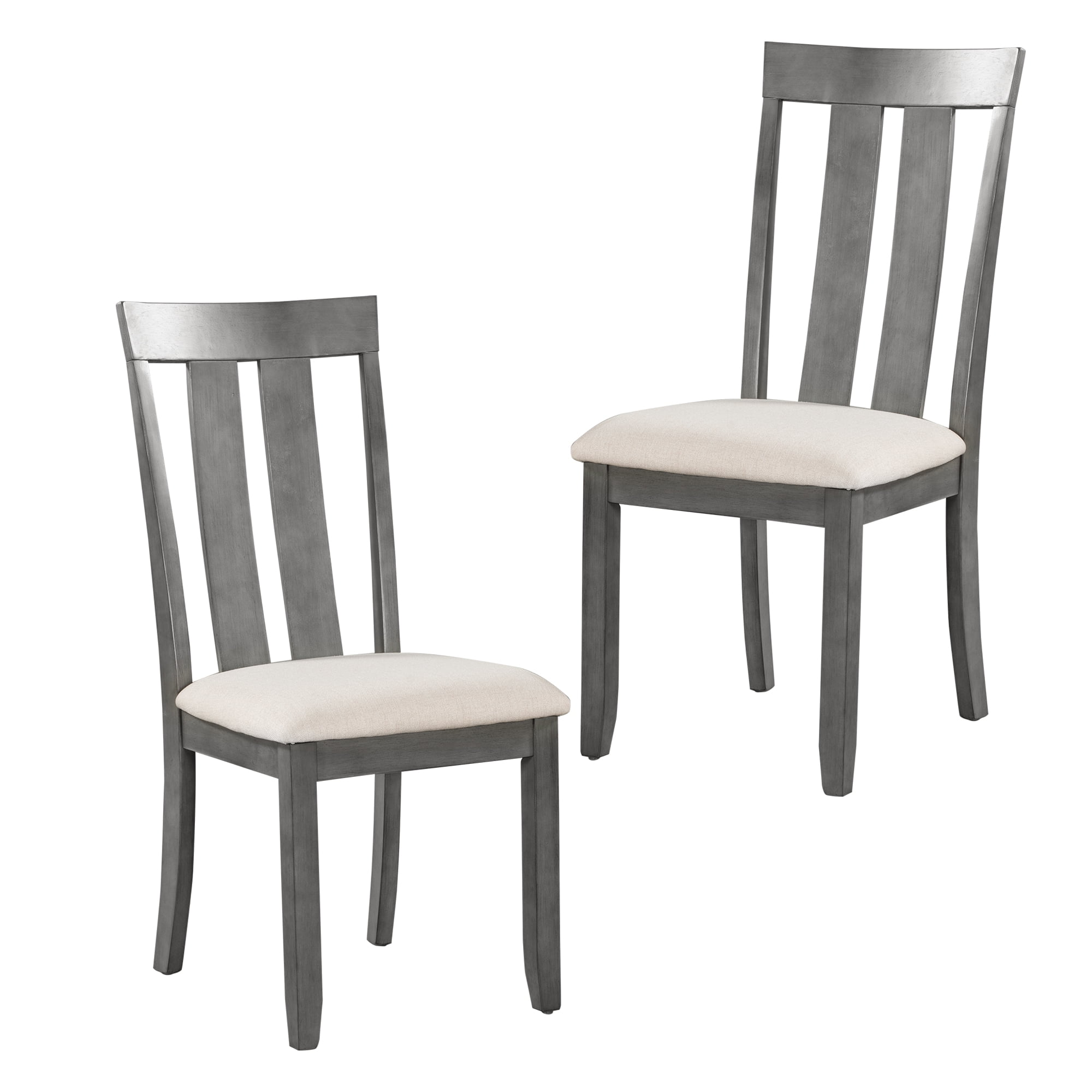 Set of 2 Upholstered Dining Chairs, Soft Fabric Dining Room Chairs with