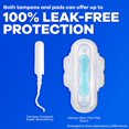 thumbnail image 2 of Tampax Compact Pearl Tampons Multipack, with LeakGuard Braid & Extendable Applicator, Regular/Super Absorbency, Compact Extendable Applicator, Unscented, 2 of 9