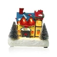 thumbnail image 3 of Inteprter Adorno de casa de luz de Navidad 2021 Año Nuevo Navidad resina casa de nieve decoración brillante decoración de iluminación alimentada por Kits de decoración para fiestas No.04 Inteprter HA008049-04B, 3 of 6