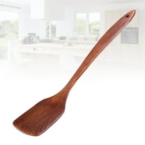 GOOHOCHY 1Set Bamboo Cooking Spoon Leakproof Flat Long Handle Kitchen Gadget
