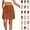 26# Camel, variant on Cargo Skorts for Women Elastic Drawstring High Waisted Golf Hiking Skirt with 4 Pockets Casual Summer Athletic Skort,Khaki,M