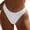 White, variant on MIASHUI Women Low Waist Bikini Bottoms Ribbed Swim Briefs Full Coverage Bathing Suit Bottom White,S