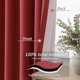 thumbnail image 3 of Juego de cortinas Guken Blackout, 160 cm de longitud, 2 paneles, color rojo, lino, 3 of 7