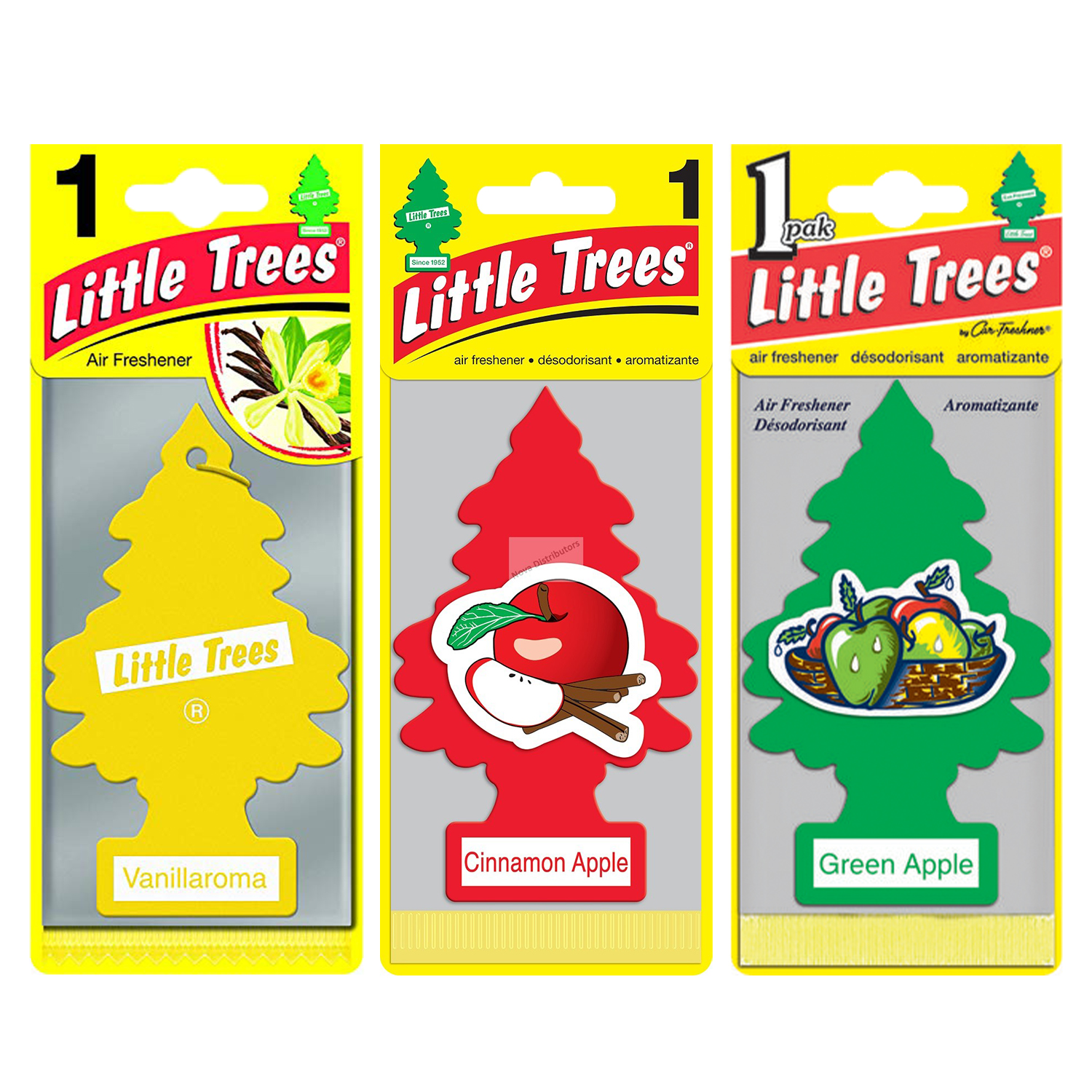 Little Trees Car Freshener Variety Pack Cinnamon Apple, Vanillaroma