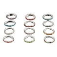 thumbnail image 2 of Cheers 12 Pcs/Pack Elastic Rhinestone Decor Toe Rings Mixed Color Feet Jewelry Charms, 2 of 2