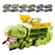 thumbnail image 4 of Camión transportador de dinosaurios Hugo figura de dinosaurio juguetes pista multicapa camión portátil para tragar dinosaurios para niños de guardería verde con 12 coches, 4 of 10