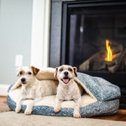 Snoozer Luxury Cozy Cave Dog Bed, Large, Palmer Indigo, Hooded Nesting Dog Bed